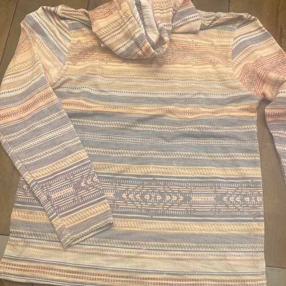 Free Planet striped pullover sweatshirt lightweight cotton club oversized - Picture 7 of 7